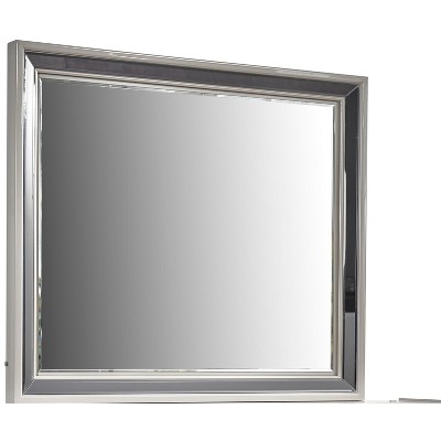 Lavita Modern & Contemporary Style Mirror Made with Wood and Gold Accents in Black & Gold.