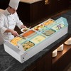 VEVOR Commercial Food Warmer, 1700W Electric Stainless Steel Steam Food Warmer with Glass Cover, 8-Pan Countertop Buffet Bain Marie, Silver - 2 of 4