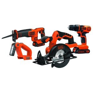 Black & Decker BD4KITCDCRL 20V MAX 1.5 Ah Cordless Lithium-Ion 4-Tool Combo Kit - 1 of 4