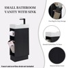 16 Inch Small Bathroom Vanity with Sink Combo, Floor Standing Bathroom Cabinet with 2 Toilet Paper Holders and Storage - 2 of 4