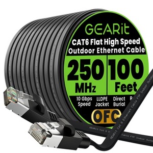 GEARit Black Cat6 Flat Outdoor Ethernet Cable - 1 of 4