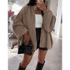 Womens Oversized Cardigans Long Lantern Sleeve Button Down Chunky Knit Loose Fall Sweater Coats - 4 of 4