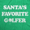 Mens Funny T Shirts Santas Favorite Golfer Sarcastic Golfing Graphic Novelty Christmas Tee For Men - Crazy Dog Men's T Shirt - 2 of 4