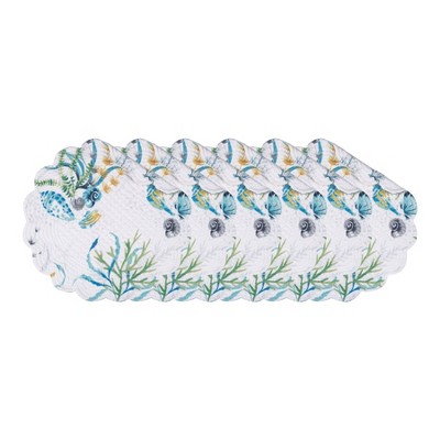 C&F Home Marlowe Sound Round Cotton Placemat Machine Washable Set of 6