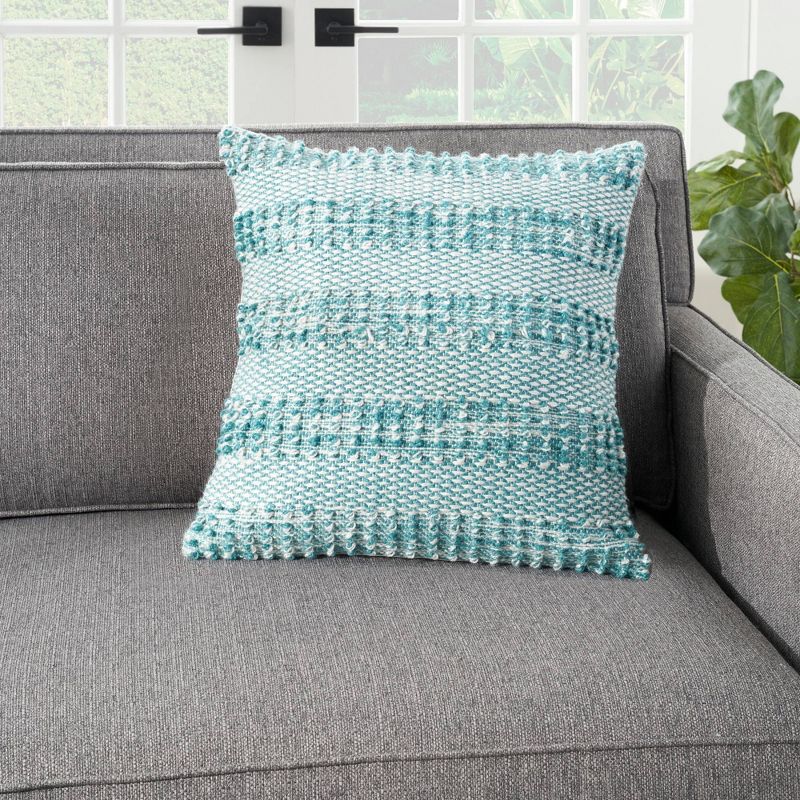 18"x18" Woven Striped and Dots Square Throw Pillow - Mina Victory, 5 of 8