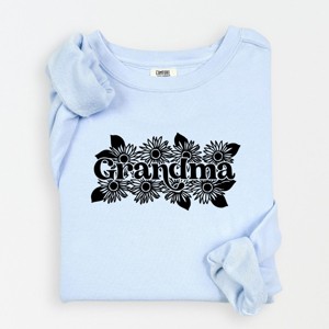 Simply Sage Market Grandma Sunflower Lightweight Garment Dyed Sweatshirt - 1 of 4