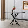 Hooseng Dining Table, Modern Kitchen Table, Dining Table with Adjustable Feet for Dining Room, Living Room - 2 of 4