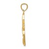 Black Bow Jewelry 14k Yellow Gold and White Rhodium Two Tone Female Ice Skater Pendant - 2 of 4