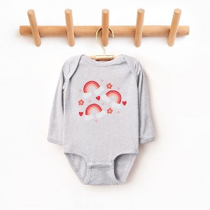 The Juniper Shop Valentine Rainbow Baby Long Sleeve Bodysuit - 1 of 3