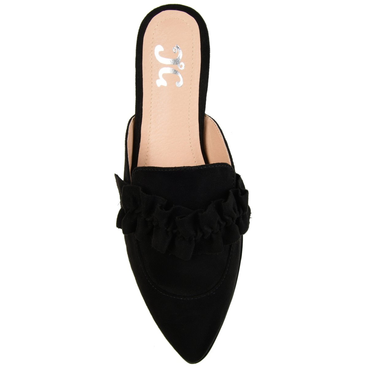 Женские сабо Journee Collection Women's Kessie Slip On Pointed Toe Mules Flats Black 8 — фото 4