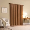 1pc 50"x63" Sun Zero Bronte Floral Jacquard 100% Blackout Rod Pocket Curtain Panel Terracotta - 2 of 4