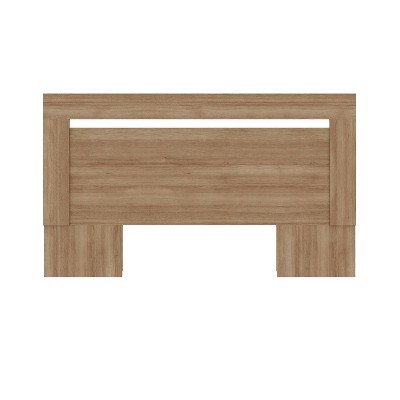 Nexera Queen Malibu Headboard Brown Oak: Modern Style, 42.75" Height, Wood Composite, No Box Spring Needed