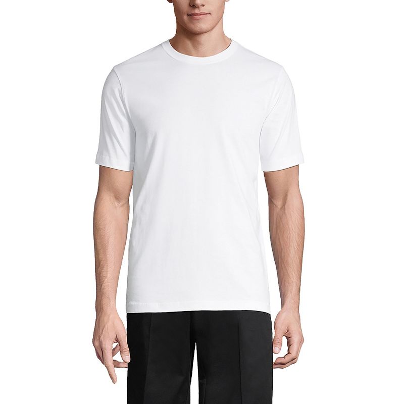 Lands' End School Uniform Men's Short Sleeve Essential T-shirt, 2 of 3