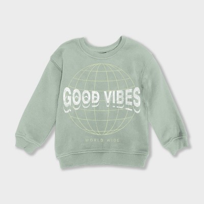 Image of Grayson Mini Toddler Boys' French Terry Pullover Sweatshirt - Green 12M