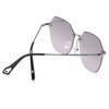 Anna-Kaci Women's Stylish Hexagonal Rimless Gradient Sunglasses for Fashion Looks - 4 of 4