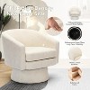 360°Swivel Accent Chair with Arms,Cozy Round Chenille Fabric and Soft Cushion Arm Chair for Living Room Bedroom Reading - 4 of 4