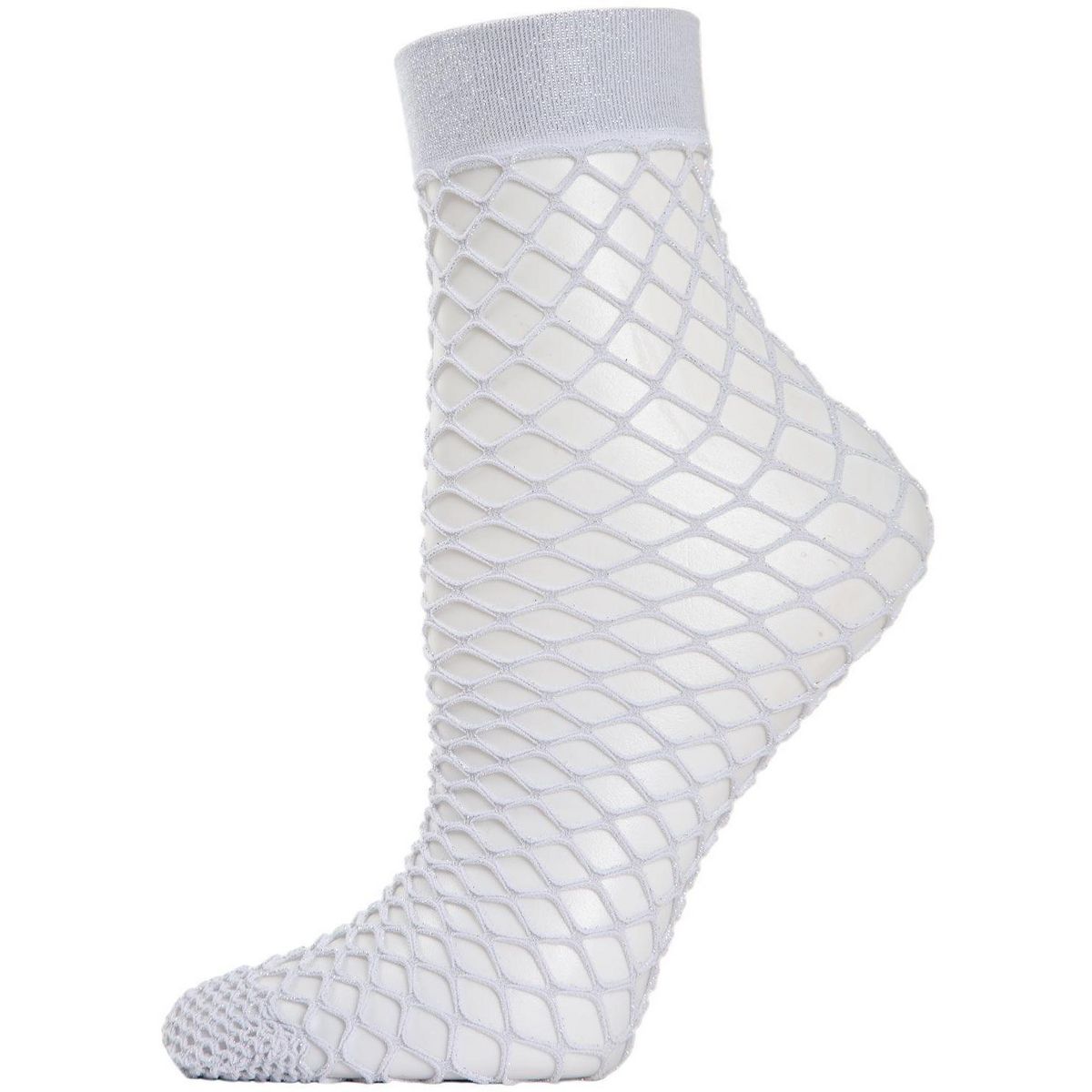Memoi Women's All Net Shimmery Glitter Fishnet Anklet Sock - thumbnail 6