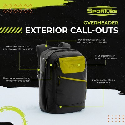 Sportube Overheader Boot and Gear Backpack, Carry-on Travel Bag, Citrus — фото 3