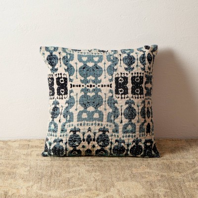 BDELITE  Decorative Dual Side Printed Throw Pillow with Kantha Embriodery-18X18 Inch