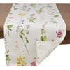 Saro Lifestyle Watercolor Floral Design Table Runner - image 2 of 4