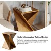 COZAYH Farmhouse End Table, Square Solid Pedestal Design, for Living Rooms, Bedrooms or Office Spaces, Hassle-Free Installation and Assembly, Brown - 4 of 4