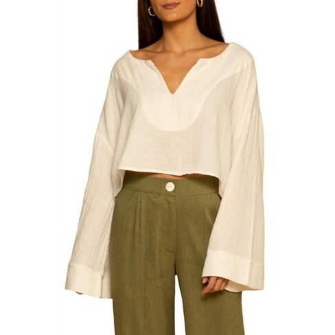 Women's RILEY BELL SLEEVE TOP - SHORE - image 1 of 4