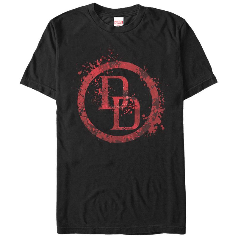 Men's Marvel Daredevil Logo Splatter T-Shirt, 1 of 5