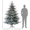 NicBex 7.5ft Snow Flocked Artificial Christmas Tree Hinged Full Tree with 1218 Branches Tips and Metal Stand for Decoration, White - 2 of 4