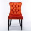 PAGED Classic Velvet Dining Chairs Set of 2 Tufted Upholstered Living Room Chairs with Wood Legs, Nailhead Trim for Living Room - 2 of 4
