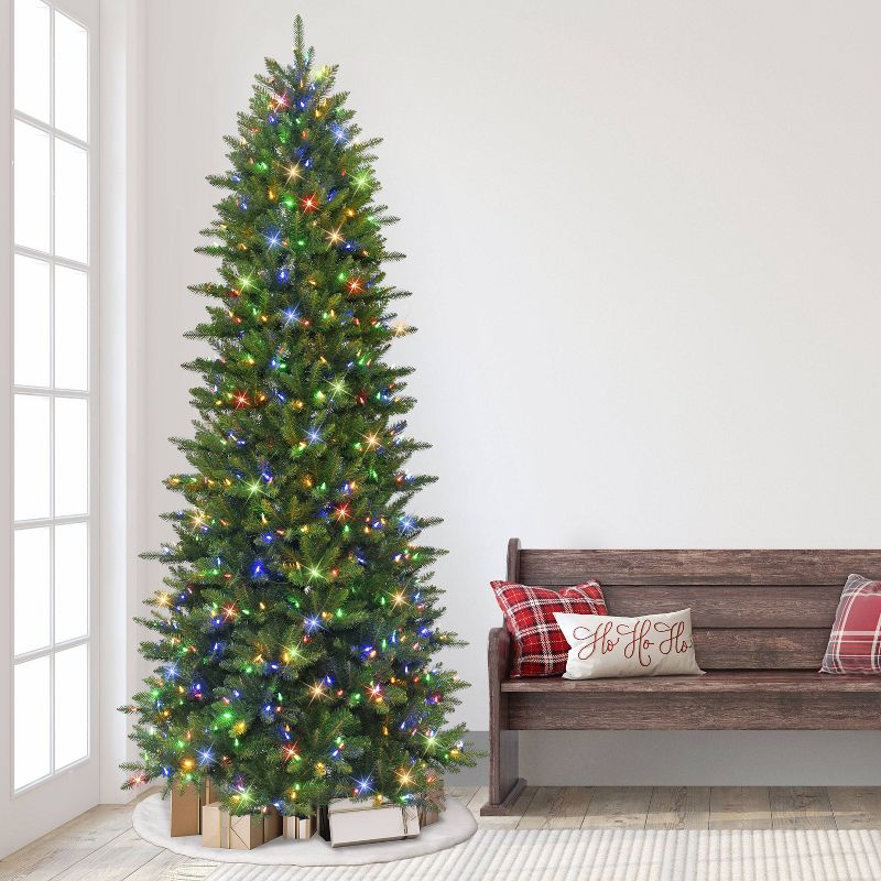 Puleo 10&#39; Pre-Lit LED Full Fraser Fir Artificial Christmas Tree Color Select Lights, 6 of 10