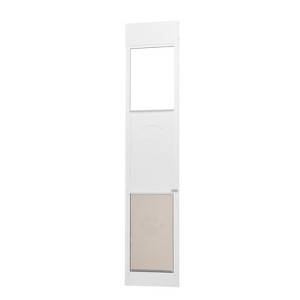VEVOR Dog Door for Sliding Glass Door, 75 7/8"-80 11/16" Adjustable Height Doggy Door for Sliding Doors, White - 1 of 4