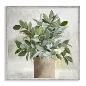 Stupell Industries Lush Green House Plant Leaves Detailed Painting, 24" x 24" - 1 of 4