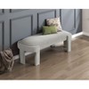 Sapphtopaz Modern Ottoman Bench with Velvet Upholstered Oval Vanity Stool with Sturdy Frame Comfy End of Bed Bench for Living Room, Entryway - 2 of 4