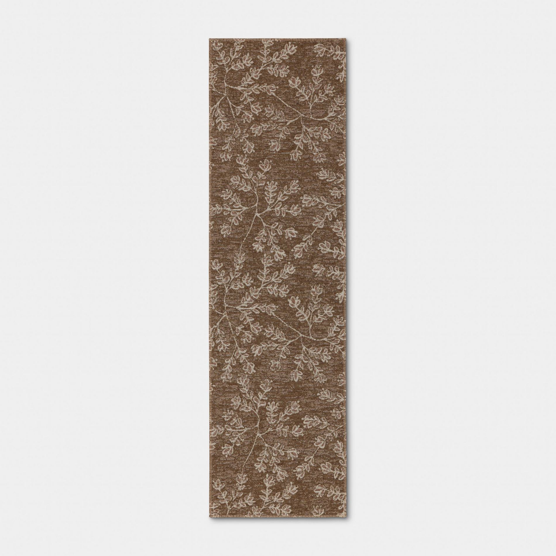 24"x84" Floral Harvest Runner Rug Rust - Threshold™
