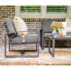 Leisure Made Jasper 4pc Aluminum Seating in Gray Fabric - 3 of 4