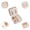 Unique Bargains Mini Portable Plush Velvet Storage Display Holder Travel Jewelry Box for Girl's Birthday Gifts - 3 of 4