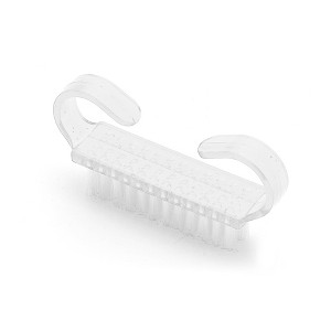 Unique Bargains Durable Translucent Horn Nail Brush 2.44"x1.38" 1 Pc - 1 of 4