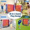 4 in a Row Tabletop Game, 3.6 Ft 4-to-Score 4-in-1 Portable Giant Game with Carrying Bag, Family Yard Game for Kids Adults Home Picnic Travel - 4 of 4