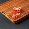 Bamboo Wood Cutting Boards for Kitchen, 1" Thick Charcuterie Boards, Butcher Block with Juice Grooves & Handles - 4 of 4