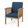 XIYUYEU Outdoor Acacia Club Chair Set of 2, Patio Accent Chair with Weather-Resistant Outdoor Cushion, - 4 of 4