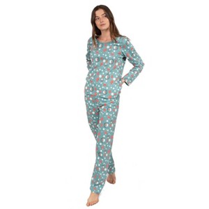 Leveret Women’s 2-Piece Cotton Pajama Set – Loose Fit - 1 of 3