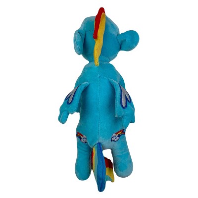 Hasbro 13&#34; Plush Flyer Squeaker My Little Pony Rainbow Dash Dog Toy - Blue