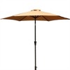 XINGHANZHENXUAN 8.8 feet Outdoor Aluminum Patio Umbrella, Market Umbrella with 42 Pound Resin Umbrella Base, Push Button Tilt and Crank lift - 2 of 4