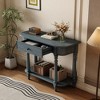 CAVINAS 36 inch Console Table with Top Drawer,Rustic Entryway Table with Open Shelf for Living Room,Hallway - 4 of 4