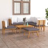 vidaXL Patio Lounge Set Sectional Sofa Set with Cushions Solid Wood Acacia - 2 of 4