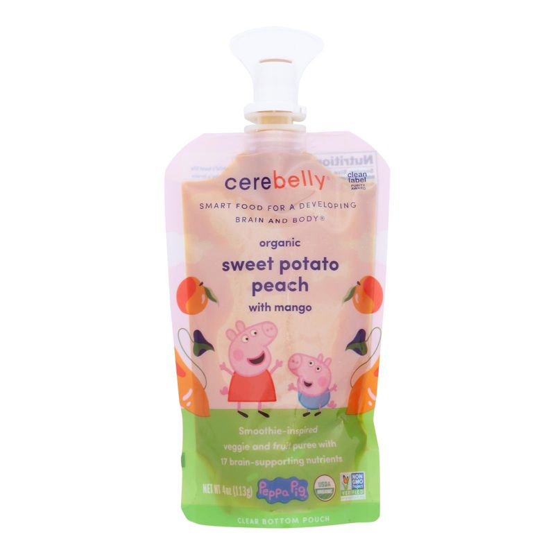 Cerebelly Organic Sweet Potato Peach Puree - Case of 6/4 oz, 2 of 6