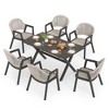 Outdoor Dining Set, 59 Inch Patio Furniture Set with PE Wicker Chairs, All-Weather Resistant Aluminum - 3 of 4