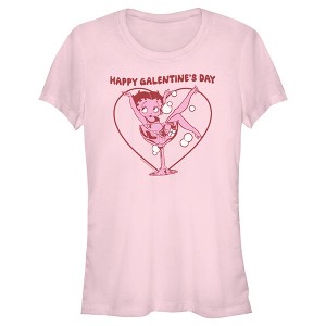 Junior's Women Betty Boop Happy Galentine's Day T-Shirt - 1 of 4