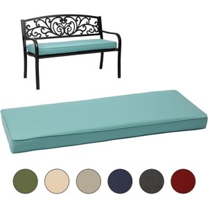 Aoodor 46.5'' x 17.7'' x 3'' Patio Bench Cushion, Olefin Fabric Slipcover Sponge Foam, Outdoor Use - 1 of 4