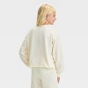 Girls' Moana 2 Dreamy Fleece Sweatshirt - Ivory - 3 of 4